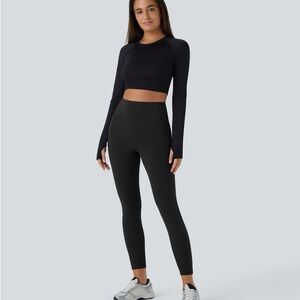 HALARA Softly Zero Thermal Black High-Rise Waist Control with Pocket